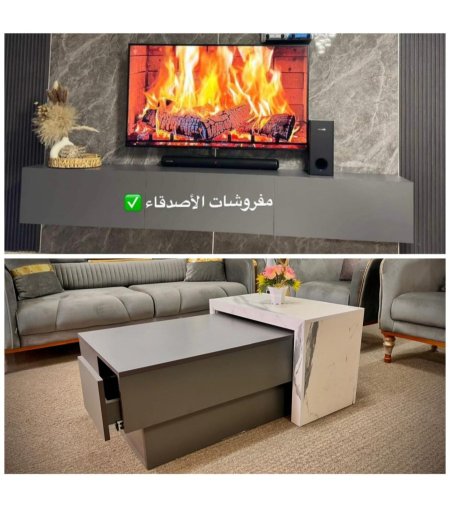 مزنون مع طاولة وسط بسعر {1100} شيكل