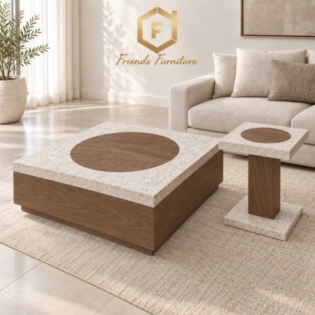 🪵 طاولات وسط بألوان حسب الطلب بـ 950 شيكل