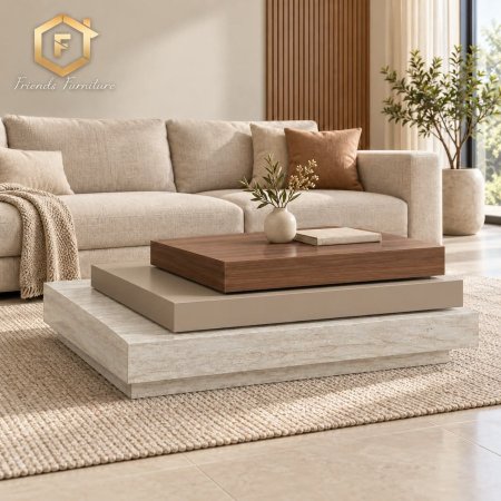 🪵 طاولة وسط بألوان حسب الطلب بـ 950 شيكل