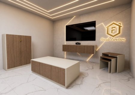 مزنون مع طاولة مع طقم سكملات وخزانة احذية بسعر {2000} شيكل